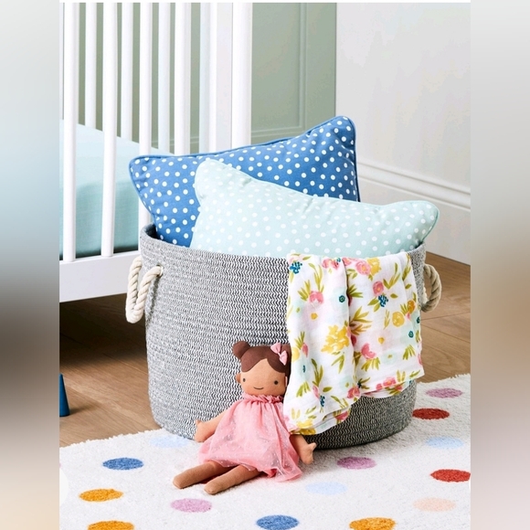 Large Round Coiled Rope Basket - Picture 5 of 5